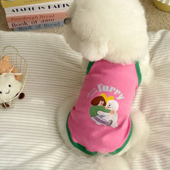 Pet Dresses Thin Strap Dogs Vest Comfortable Fabric Printed Design Puppy Camisole Breathable Soft Small Dog Cat Dress Puppy