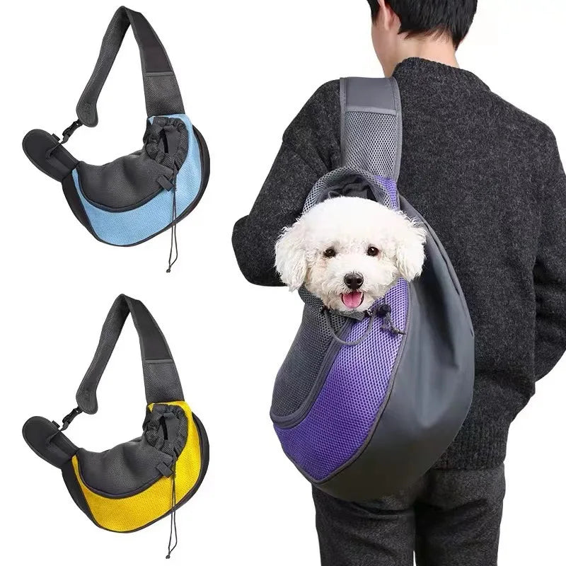 Pet Cat Dog Carrier Backpack Travel Tote Shoulder Bags Mesh Sling Carry Pack Pet Carrying Supplies Crossbody Shoulder Bag