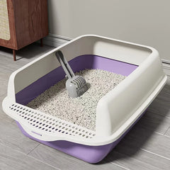 Cat litter box extra large, semi enclosed, splash proof, thickened toilet drawer, dog cat pet specific litter box