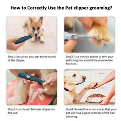 Pet Grooming Kit Dog Cat Paw Hair Clipper Trimmer LED Professional Dog Shaver Cutters Nail Grinding Machine Tools Supplies 2021