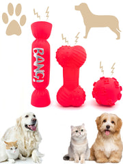Dog toys, pet sound-making toys, durable chew toys for puppies and young dogs, teeth-cleaning and training toys for dogs