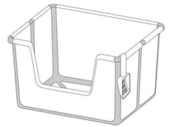 Tall Open Top Cat Litter Box with High Sides and Scoop Portable and Foldable Large Size for Multiple Cats or Big Cat Home Use