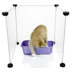 3 Pcs Cat Litter Box Privacy Cover Enclosure Splash Guards Litter Control Shields Pet Toilet Wall Shield Housebreaking Litter