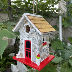 Pet Supplies Resin Bird House Durable Exquisite Bird Feeder Hanging Garden Bird Villas Wild Pigeons