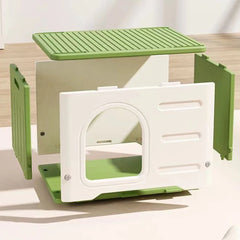 Four Seasons Waterproof Pet Shelter Outdoor Cats Dogs Shelter Windproof Rainproof Cozy House for Small Pets Outdoor Kitten Nest