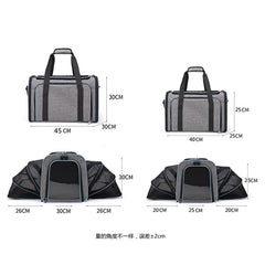 Pet bag Out carrying bag can be extended cat bag Large capacity Two small pets out carrying cat backpack
