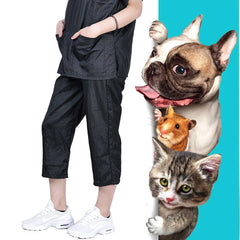 Pet Grooming Work Clothes Long Trousers Cropped Pants Waterproof Shorts Non Hair Stained Hair Salon Barber Shop Uniforms Y0517