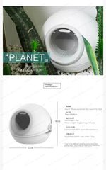 Fully Enclosed Odor-isolating Cat Litter Box Splash-proof Large Cat Toilet Cat Supplies Cat Litter Tray with Shovel