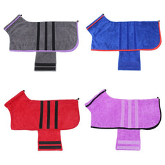 Dog Bathrobe Towel Microfiber Absorbent Beach Towel For Small Medium Dogs Cats Fast Dry Coat Absorbent Pet Nightwear Soft Towel