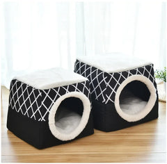 Closed Pet Sleeping House Small Dogs Cat Bed All Season Puppy Nest Winter Warm Cat Litter Pet Villa Closed Kennel Pet Supplies