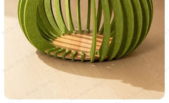 Pumpkin House Felt Cat Nest Fresh and Breathable Cat Bed Semi-enclosed Summer Pet Nest Practical Pet Furniture cat bed