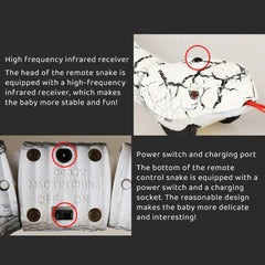 Interactive Cat Toys Realistic Simulation RC Remote Control Snake Toy Moving Electric Tricky Snake Cat Toys For Indoor Cats Dogs