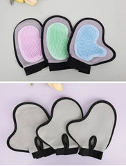 Pet Grooming Glove Brush for Cats Dogs Bath Massage Gloves for Bathing Grooming Softy Comfortable Animal Hair Removal Tool