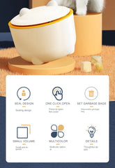 Cat Excrement Trash Can Fully Enclosed Cat Litter Basin Cat Toilet Cat Litter Special Garbage Can Excrement Supplies