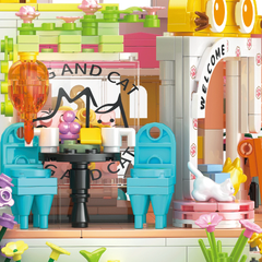 Pet Dog Cat House Building Block Kids Toy Mini Bricks Diy Assembly Games Moc Plastic Model Home Decoration Party Favors Gift