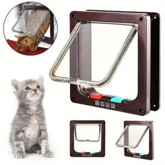 Pet Cat Door Hole Dog Door Hole Can Control Free Entry And Exit Pet Home Practical Two-way Door Safety Flap Door Pet Supplies