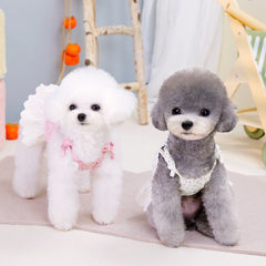 Pet Dog Floral Dress Summer Sling Small Dog Princess Skirt Party Costume Pet Apparel