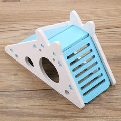 1PC Colorful Pet Hamster House with Stair and Slides Home DIY Hideout Toys Living for Squirrels Gerbils Hamsters Small Animals
