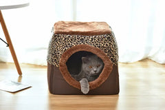 Closed Pet Sleeping House Small Dogs Cat Bed All Season Puppy Nest Winter Warm Cat Litter Pet Villa Closed Kennel Pet Supplies