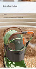 Detachable Pet Stroller Ultra-light Portable Outdoor Cat and Dog Stroller Aluminum Alloy Frame Four-wheel Shock Absorber