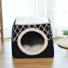 Closed Pet Sleeping House Small Dogs Cat Bed All Season Puppy Nest Winter Warm Cat Litter Pet Villa Closed Kennel Pet Supplies