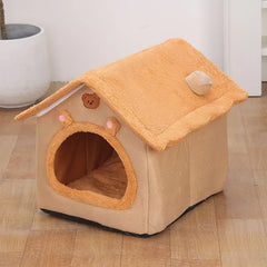 Foldable Pet House Removable Washable Cat House Puppy Cave Sofa Pet Supplies Suitable for Small and Medium Cats and Dogs
