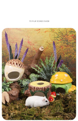 Pottery Hamster House Pet Bed Hideout Hut Hamster Gerbil Hamster House Guinea Pig Nest Sleeping Bed Ceramic House