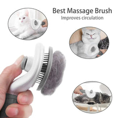 Dog Grooming Brush with Easy Clean Button, Pet Massage Comb for Effective Detangling and Hair Removal, Suitable for Dogs