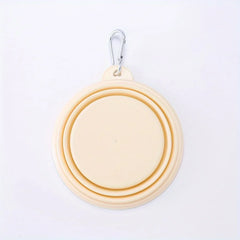 Pet Portable Foldable Bowl for Outdoor, Hanging Pet Drinking Water Feeding Silicone Bowl, Can be Used for Cats and Dogs