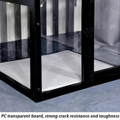 Wooden Small Medium Dogs House Bed Indoor Transparent Board Cats House Luxury Creative Pets Villa with Door Puppy Supplies