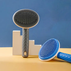 Dog Grooming Brush with Easy Clean Button, Pet Massage Comb for Effective Detangling and Hair Removal, Suitable for Dogs