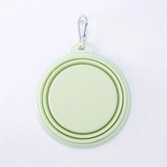 Pet Portable Foldable Bowl for Outdoor, Hanging Pet Drinking Water Feeding Silicone Bowl, Can be Used for Cats and Dogs