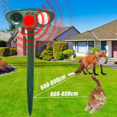 Outdoors Ultrasonic Pet Dog Cat Garden Deterants Upgrade Solar Power Repellers Rechargeable For Animal Dog Raccoon Squirrel Deer