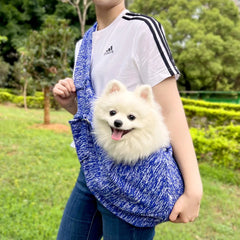 Pet Sling Carrirer Bag for Small Dogs Cats, Cross Shoulder Canvas Carrying Bags Fits Puppies Teddy Chihuahua for Walking Travel