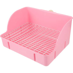 Rabbit Litter Box Corner Toilet Box Durable Animal Potty Trainer for Ferret Hamster Guinea Pig Small Animals Pet Supplies