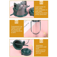 Wild Bird Seed Feeder Multiple Holes Bird Feeder Pet Bird Feeder Hanging Garden Paddock Bird Feeding Tool Outdoor Decoration