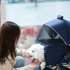 Portable Outdoor Pet Stroller Foldable and Separable Travel Pet Stroller Large Basket Pet Bag Cat and Dog Supplies