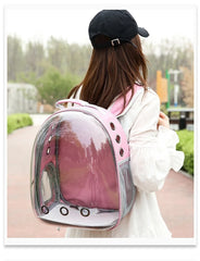 Portable Pet Backpack Outdoor Cat Supplies Transparent Shoulder Bag Pet Bag Breathable Space