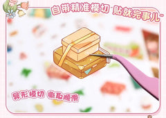 Cute Cartoon Animal Little House 3D Landscape Sticker Children's Fun PET Decompression DIY Games Kawaii Miniature World Decals