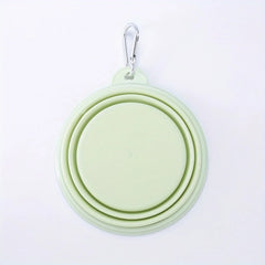 Pet Portable Foldable Bowl for Outdoor, Hanging Pet Drinking Water Feeding Silicone Bowl, Can be Used for Cats and Dogs