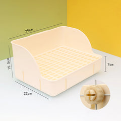 Rabbit Litter Box Pee Pan Tray Pet Toilet Corner Toilet Box Litter Pan Bunny Trainer for Small Animals Chinchillas Rats