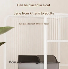 Cat Litter Box with Cat Litter Spatula Semi-enclosed Sandbox for Cats Rabbit Small Animals Cat Tray Kittens Litter Bedpans