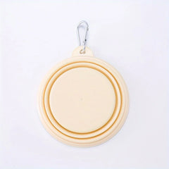 Pet Portable Foldable Bowl for Outdoor, Hanging Pet Drinking Water Feeding Silicone Bowl, Can be Used for Cats and Dogs