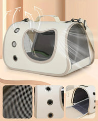 Portable Pet Carrier Bag for Small Dogs Cats Outdoor Foldable Cat Bag Breathable Cat Shoulder Bag Kitten Carrying Bag