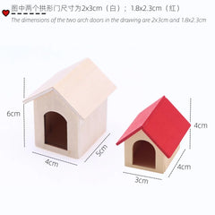 Dollhouse Miniature Pet Dog Mini Animal Wooden House Model Simulation Furniture Fairy Garden Living Scene Accessories kids Gift