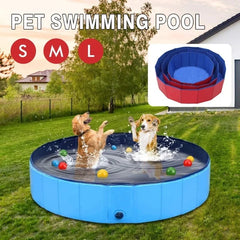 80*30cm Portable pet swimming pool for dogs outdoor summer swimming autumn winter indoor dog bath tub dual-use with drain valve