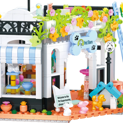 Pet Dog Cat House Building Block Kids Toy Mini Bricks Diy Assembly Games Moc Plastic Model Home Decoration Party Favors Gift