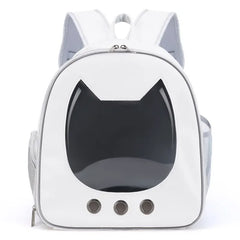 Pet Supplies Cat Carrier Bag PU Portable Travel Outdoor Backpack for Cat Small Dogs Transparent Breathable Carrying Shoulder Bag