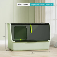 New Top-entry Cat Litter Box Tray Kitten Extra Large Fully Enclosed Anti-splash Mat Anti-smell Cats Litter Box Pet Products