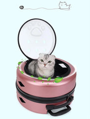 Portable Cat Carrying Bags Large Capacity Pet Carriers Backpack Travel Cats Carry Handbag with Wheel Pets Carriers Trolley Case